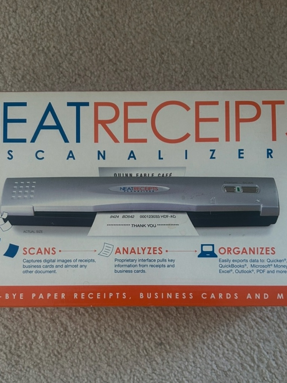 Portable Receipt Scanner - Silver